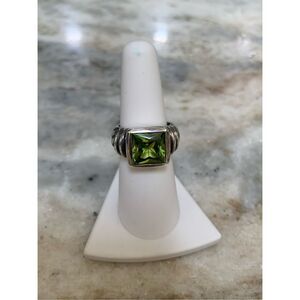 .925 Peridot Stone Sterling Silver Ring #august birthstone